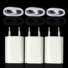Load image into Gallery viewer, 3Set/Lot EU Plug Wall AC USB Charger For iPhone 8