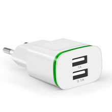 Load image into Gallery viewer, CinkeyPro EU Plug 2 Ports LED Light  USB Charger