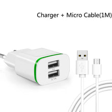 Load image into Gallery viewer, CinkeyPro EU Plug 2 Ports LED Light  USB Charger
