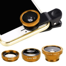 Load image into Gallery viewer, 3-in-1 Wide Angle Macro Fisheye Lens Camera