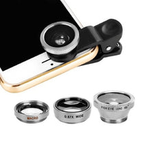 Load image into Gallery viewer, 3-in-1 Wide Angle Macro Fisheye Lens Camera