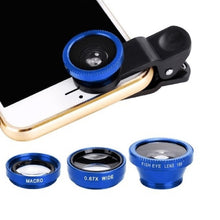 Load image into Gallery viewer, 3-in-1 Wide Angle Macro Fisheye Lens Camera