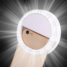 Load image into Gallery viewer, Universal Selfie LED Ring Flash Light Portable Mobile Phone