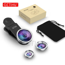 Load image into Gallery viewer, GETIHU Universal 3in1 Wide Angle Macro Fisheye Lens Camera