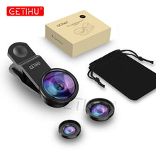Load image into Gallery viewer, GETIHU Universal 3in1 Wide Angle Macro Fisheye Lens Camera