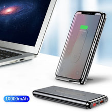 Load image into Gallery viewer, Baseus 10000mAh QI Wireless Charger Power Bank For iPhone Samsung