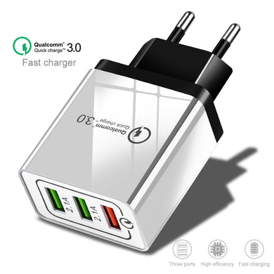 5V 3A USB Charger Quick Charge 3.0 QC 3.0 Fast Charging Adapter 3 USB