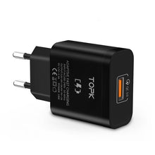 Load image into Gallery viewer, TOPK B126Q 18W Quick Charge 3.0 Fast Mobile Phone Charger