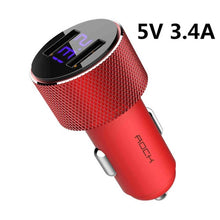 Load image into Gallery viewer, ROCK 5V 3.4A Metal Dual USB
