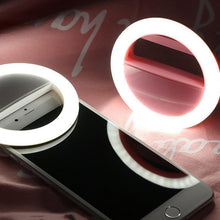 Load image into Gallery viewer, Selfie LED Ring Flash Light Portable Phone Selfie Lamp