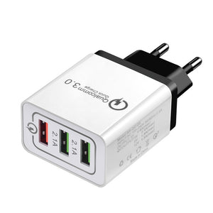 5V 3A USB Charger Quick Charge 3.0 QC 3.0 Fast Charging Adapter 3 USB