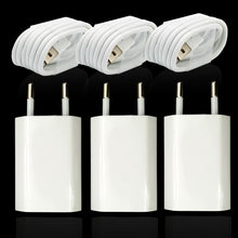 Load image into Gallery viewer, 3Set/Lot EU Plug Wall AC USB Charger For iPhone 8