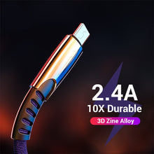 Load image into Gallery viewer, Micro USB Cable 2.4A Fast Charging Charger